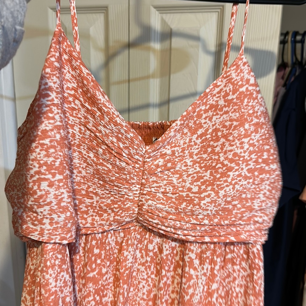 Abercrombie and Fitch coral/white dress XL